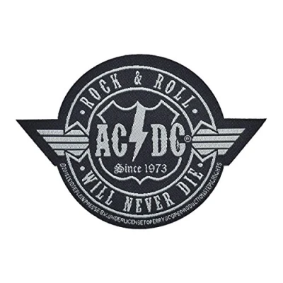 Image de AC/DC ACDC Patch Aufnäher Rockn Roll Will Never die (découpé)
