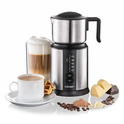 Image de Cloer 7789 Mousseur à lait induction XL800, mousse de 600 ml, chocolat chaud 500 récipient 800 commande électronique, W, bobine magnétique, verseuse en acier inoxydable