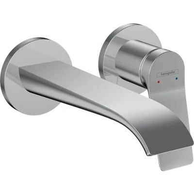 Image de hansgrohe Vivenis Mitigeur de lavabo encastré pour montage mural Robinet salle bain avec bonde vidange indéverrouillable économe en eau Chromé