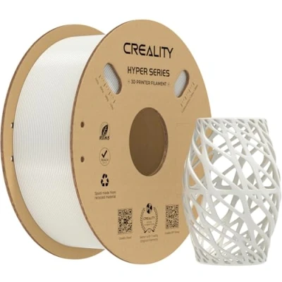 Image de Creality Hyper PETG Filament 1,75 mm pour K1 Max, d&#039;imprimante 3D Conçu une Vitesse élevée de 30 à 600 mm/s, 1 kg (2,2 lb)/Bobine Filament, Précision Dimensionnelle ±0,03mm, Blanc