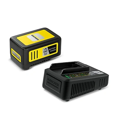 Image de Kärcher 18 V Set Battery Power 18/50, Batterie V/5 Ah et Chargeur Rapide, Lithium Ion, Temps de Charge : 100 pour cent en moins 2h30, tous les Outils la Plateforme d&#039;Alimentation V, Citronnier