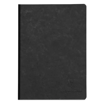 Image de Clairefontaine 795401C Collection Age Bag Un Carnet Cousu Dos Toilé Noir A5 14,8x21 cm 192 Pages Unies Blanches Papier 90 g Couverture Carte Lustrée Grain Cuir