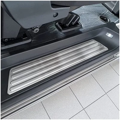 Image de tuning art XF514 1 Jeu de seuils Porte pour VW T6 T6.1 Multivan Caravelle 2015 Acier INOX, Couleur:Argent