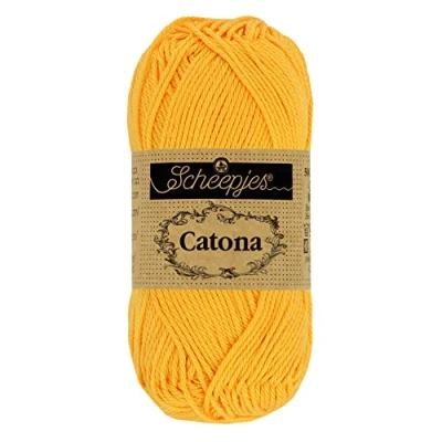 Image de Scheepjes Catona 208 Jaune Or Fil 20x25g