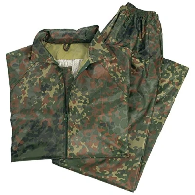 Image de Miltec Tenue de pluie composée d&#039;une veste et d&#039;un pantalon, Camouflage, X Large