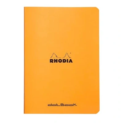 Image de RHODIA 119190Cpack Un lot de 10 Carnets Piqués Orange A5 Pointillés Dot 96 pages Papier Clairefontaine Blanc 80 g/m² Couverture en Carte Enduite Souple, Résistante et Imperméable Classic