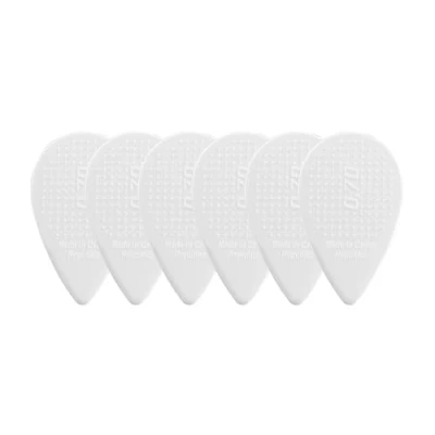 Image de D Grip Médiators Plectrum/Pick, Forme Balkan, 0,70 mm, blanc, 6 pièces