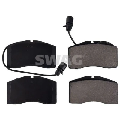 Image de SWAG 33 10 5134 Jeu de plaquettes frein Essieu avant contact signal d&#039;usure inclus