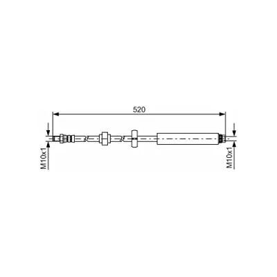 Image de BOSCH 1 987 481 436 Flexible De Frein 498 M10x1 PEUGEOT: 208 I 3/5 portes, 2008 Break, CITROËN: C3 II, DS3 3 C4 II Cactus, DS: portes