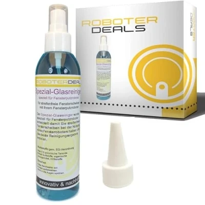 Image de Roboter Deals Solution de nettoyage, nettoyant pour vitres robot nettoyeur Winbot W2 Omni. Sans traces même avec un robot, non moussant, formule nettoyage secrète et qualité testée à