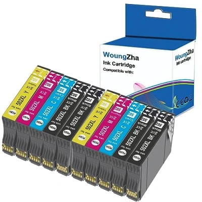 Image de Teng Lot de 10 cartouches d&#039;encre pour Epson 502 XL Compatible avec Expression Home XP 5100/XP 5105 et Workforce WF 2860DWF/WF 2865DWF/WF 2860/WF 2865