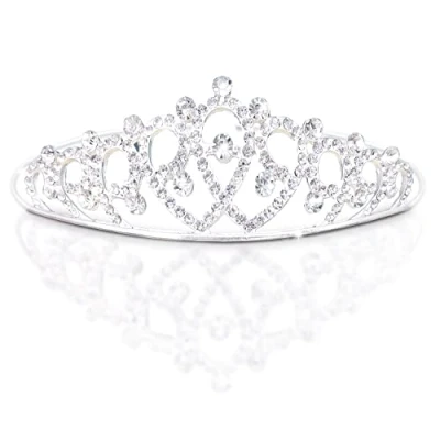 Image de Couronne de mariage pour mariée Diadème princesse en strass femme reine faite à la main Accessoires cheveux C12