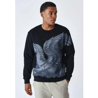 Image de Project X Paris À COL ROND Motif ÉQUESTRE Sweatshirt, Homme, Taille: XL, Noir