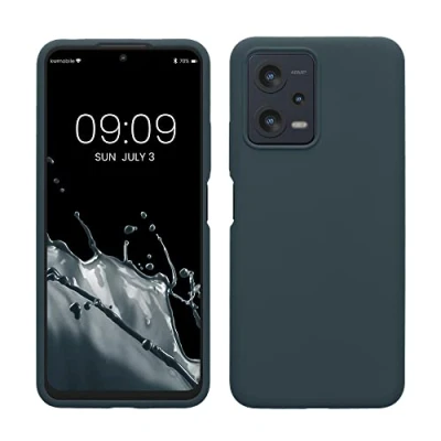 Image de kwmobile Housse Compatible avec Xiaomi Redmi Note 12 5G / POCO X5 Coque de téléphone Protection Souple en TPU Silicone Ardoise foncée