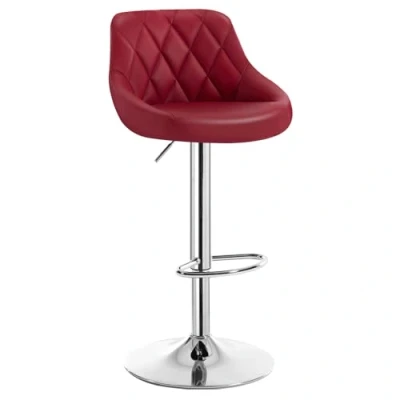 Image de WOLTU 1 x Tabouret de Bar en Similicuir Hauteur réglable,Bordeaux BH23bd