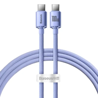 Image de Baseus CAJY000605 Câble de recharge USB violet C Type C, Power Delivery