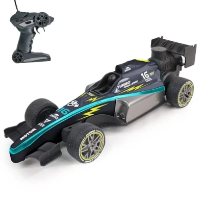 Image de TURBO CHALLENGE Voiture de Course Vaporize 1/14 094833 Télécommandée Bleu Batterie Rechargeable et Piles incluses Plastique Jouet Enfant Anniversaire À Partir 6 Ans