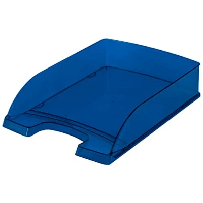 Image de Leitz Plus / 52260039 Corbeille à courrier Format A4 Polystyrène Bleu foncé Lot de 5 (Import Allemagne)