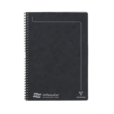 Image de Clairefontaine 4862Z Un Cahier à Spirale Notemakers Europa Noir A4 21x29,7 cm 120 Pages Détachables Lignées Papier Blanc 90 g Couverture Carte Lustrée