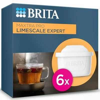 Image de BRITA Maxtra Pro Limescale Expert Lot de 6 cartouches filtrantes à eau Recharge d&#039;origine pour une protection ultime des appareils, réduisant les impuretés, le chlore et métaux