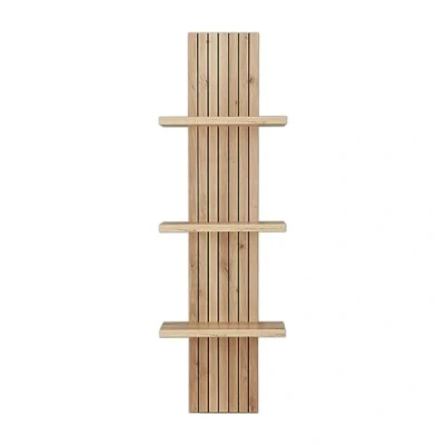 Image de Stella Trading Core Étagère Murale Aspect chêne Artisan Polyvalente avec 3 étagères 38 x 120 22 cm (l H P)
