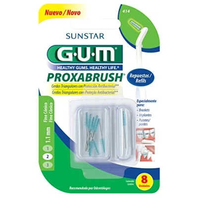 Image de Gum® Proxabrush® Classic Recharge Brossette interdentaire conique 1,1 mm vert