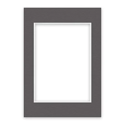 Image de nielsen Conservation Passepartout Carton 2,2 mm Format extérieur 29,7x42 cm (DIN A3) pour d&#039;image 21x29,7 A4) Gris Graphite (Gris foncé) Surface structurée