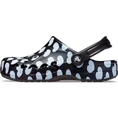 Image de Crocs Baya Graphic Clog Mixte Sabot, Black White, 46/47 EU
