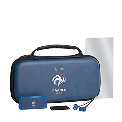 Image de Konix FFF Pack d&#039;accessoires Gaming Starter Kit Nintendo Switch, Switch Lite et OLED Housse Boîtier Jeux Verre trempé Écouteurs