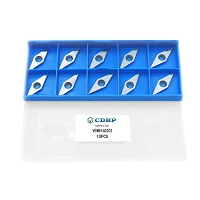 Image de CDBP Lot de 10 fraises rechange en carbure diamant pour tournage du bois, x 28 Diamètre 4,3 mm avec pointe aiguë indexable tour à bois