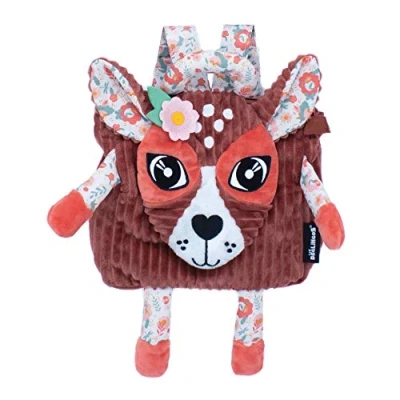 Image de Les Déglingos Sac à Dos Enfant Velours Mélimélos la Biche pour Bébé Dès 18 Mois , 1 Ensemble