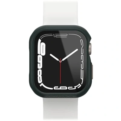 Image de Bumper OtterBox Eclipse avec Protecteur d&#039;écran intégré pour Apple Watch Series 9/8/7 45mm, Verre trempé, Antichoc, Anti Chute, Coque de Protection, élégant Watch, Vert/Gris