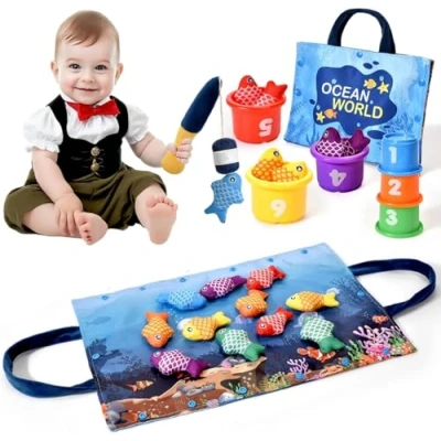 Image de Jouet pour Bébé 1 an,Jouet Enfant 2 an Garçon en Jeu de Pêche Montessori Bebe d&#039;Activité et Développement 6 18 Mois Cadeau 3 Ans
