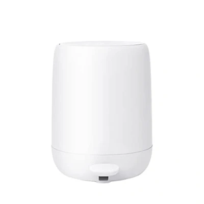 Image de Blomus poubelle à pédale Sono avec fermeture douce, de salle bain, pédale, couleur blanche, matériau plastique, silicone