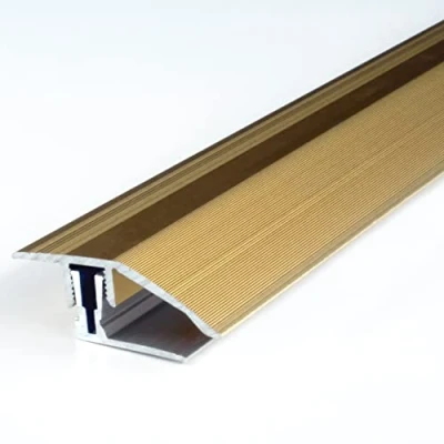 Image de PROVISTON Profilé de rattrapage à clipser Alu anodisé 41 x 11 15 2700 mm Or À visser Barre seuil niveau 1 pc