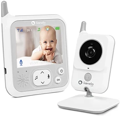 Image de lionelo Babyline 7.1 babyphone Camera, Communication bidirectionnelle, portée jusqu&#039;à 260 m, mélodies, Mode Nuit, capteur de température, système d&#039;alarmes