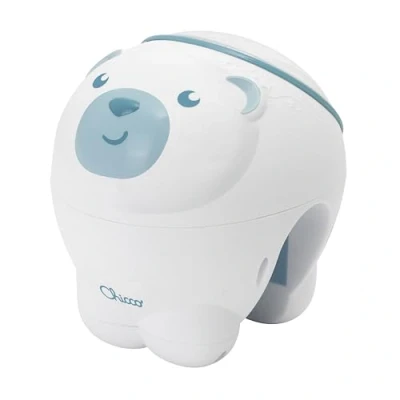 Image de projecteur 2en1 Ours Polaire First Dreams, pour berceau et à poser, veilleuse enfants, projection d&#039;une aurore boréale, jouets bébés, 0 mois plus, Bleu