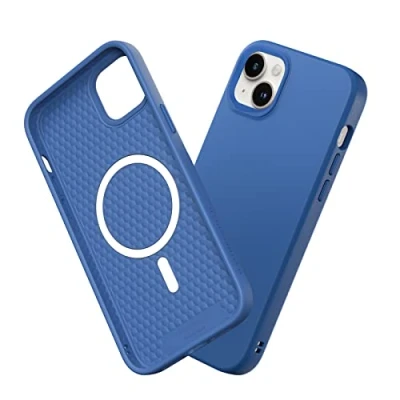 Image de RhinoShield Coque Compatible avec [iPhone 14 Plus] SolidSuit Magsafe Fine Technologie d&#039;absorption des Chocs et Finition Premium Matte Bleu Cobalt
