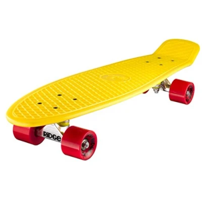 Image de Ridge Retro 27 Skateboard complet Jaune/Rouge 27&#039;&#039; x 7,5&#039;&#039; 69 cm