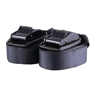 Image de Lot de 2 Sangles d&#039;arrimage qualité supérieure avec Protection Boucle en Caoutchouc, Sangle d&#039;arrimage, Charge maximale : 540 kg, Conforme à la Norme DIN 12195 2, Longueur 4 m