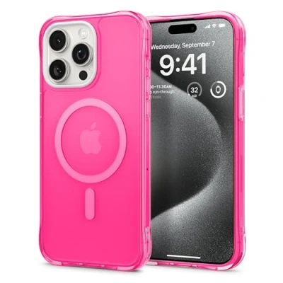 Image de CYRILL by Spigen Coque UltraSheer Mag Compatible avec iPhone 15 Pro (2023) Rose Vif