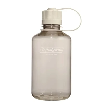 Image de Nalgene Sustain Tritan Bouteille d&#039;eau sans BPA fabriquée avec un matériau dérivé de 50% déchets plastiques, 473 ml, bouche étroite, coton