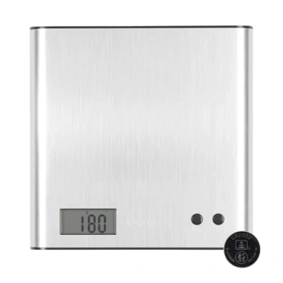 Image de Salter 1087 SSDR Arc Balance de Cuisine Numérique, Pèse Aliment et Liquide Électronique, Affichage Facile à Lire, Fonction Tare, Design Compact, Capacité Max 3KG, Nettoyer, Acier Inoxydable