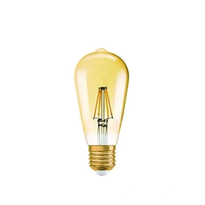 Image de Osram Vintage Edition 1906 Ampoule LED à Filament Culot E27 Forme Edison Or Ambrée Dimmable Blanc Chaud 2400K 7W (Équivalent 54W)