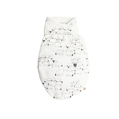 Image de Ergobaby Couverture d’emmaillotage Bébé Coton, Gigoteuses Naissance, Sac de Couchage pour Bébé, Swaddler Sheep