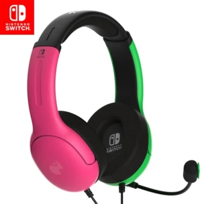 Image de PDP LVL40 Casque Avec fil Arceau Jouer Noir, Vert Neuf