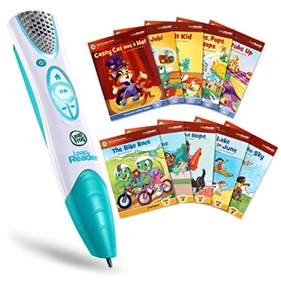 Image de LeapFrog LeapReader System Learn to Read 10 Book Mega Pack Teal Online Exclusive