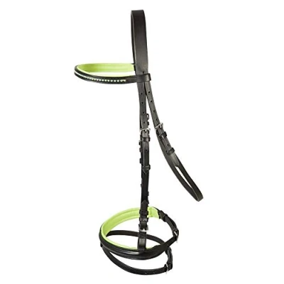Image de PFIFF Bridon « Staines » Noir/Vert Mini shetty