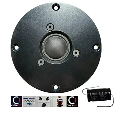 Image de 1 Tweeter CIARE HT263 Dome Driver Noir 100 Watts rms 200 Max 11,00 cm 110 mm diametre impédance 8 ohms sensibilité 91 DB pour la Maison + condensateur, pièce
