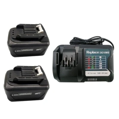 Image de 12V 4000mah remplacer la Batterie 2pcs BL1041B avec Un Chargeur DC10WD pour makita BL1021B BL1016 TL064D TL064DZ TW161D TW161DZ TM30D TM30DZ DF333D DF0333D